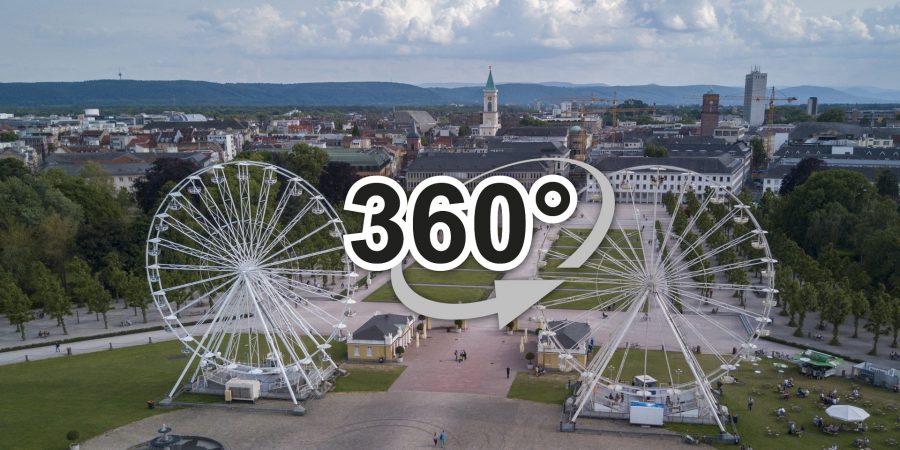 360 Grad Luftaufnahmen am Schloss Karlsruhe 360 Grad Luftaufnahmen am Schloss Karlsruhe